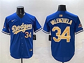 Men's Los Angeles Dodgers #34 Fernando Valenzuela Royal 2025 Gold Collection Limited Stitched Jersey,baseball caps,new era cap wholesale,wholesale hats